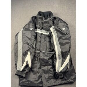 Tour Master Elite Series ll Motorcycle Rain Jacket Suit medium‎ Black with hood
